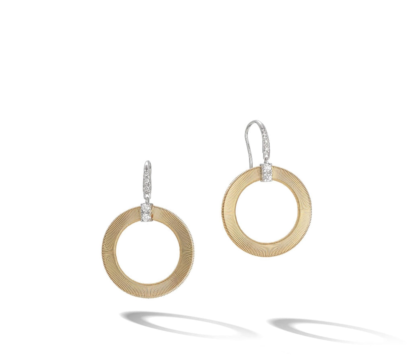 Marco Bicego Gold & Diamond Circle Drop Earrings