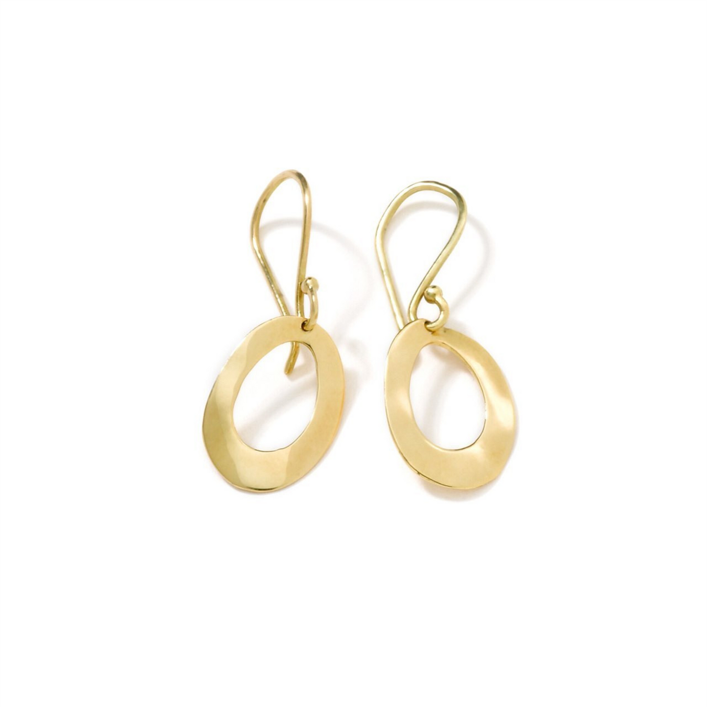 Ippolita Mini Wavy Oval Earrings in 18K Gold