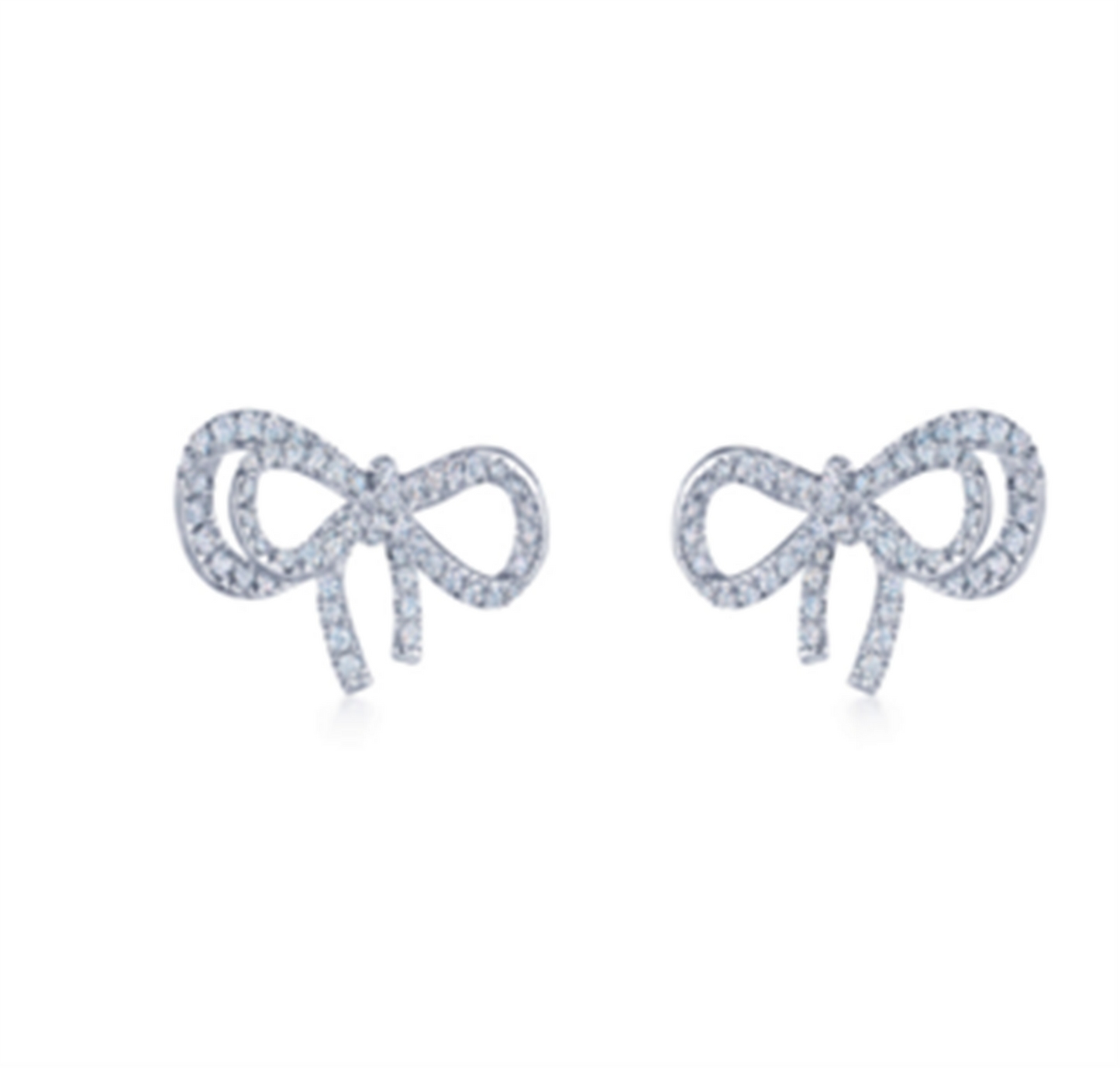 Kwiat Diamond Bow Earrings in Platinum