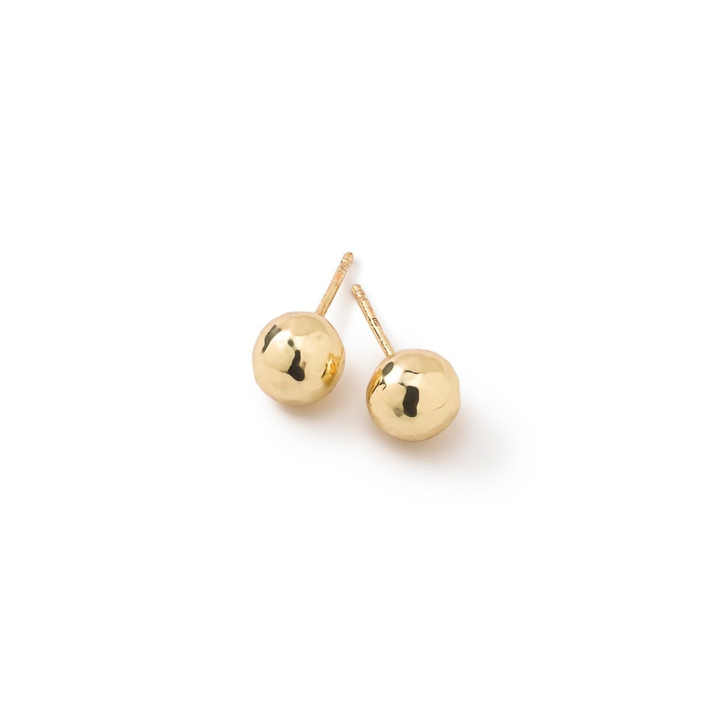 Ippolita Lightweight Small Hammered Ball Stud Earrings in 18K Gold
