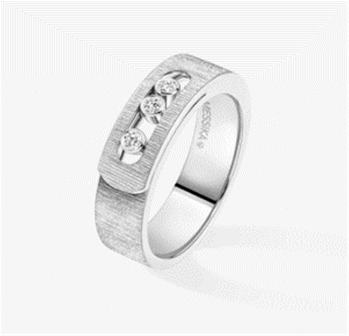 Messika Move Noa Ciselé Ring in 18k White Gold
