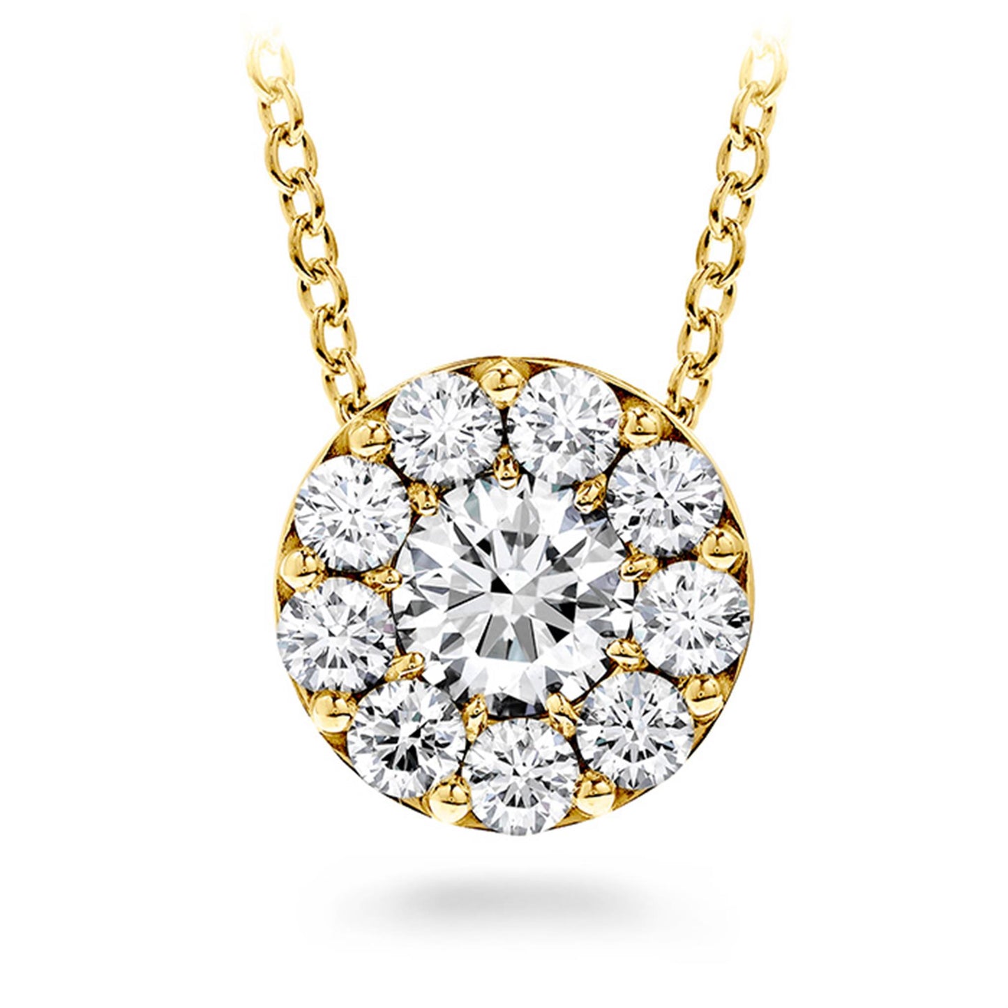 Hearts on Fire 1/4ct Gold Fulfillment Cluster Necklace in 18k Gold