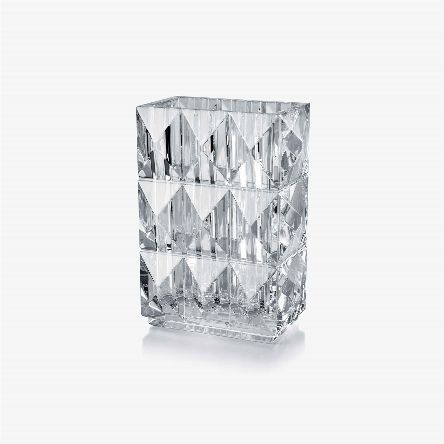 Bacarrat Louxor Rectangular Vase in Clear Crystal