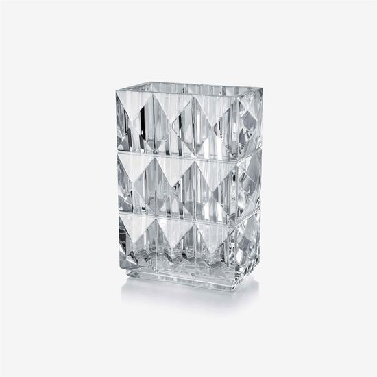 Bacarrat Louxor Rectangular Vase in Clear Crystal