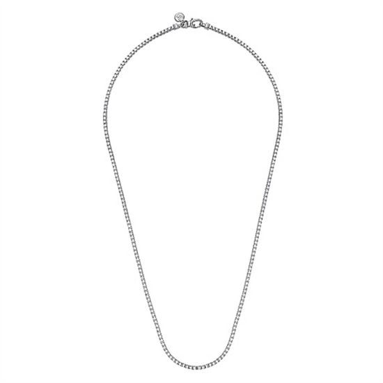 925 Sterling Silver Men's Box Chain Necklace