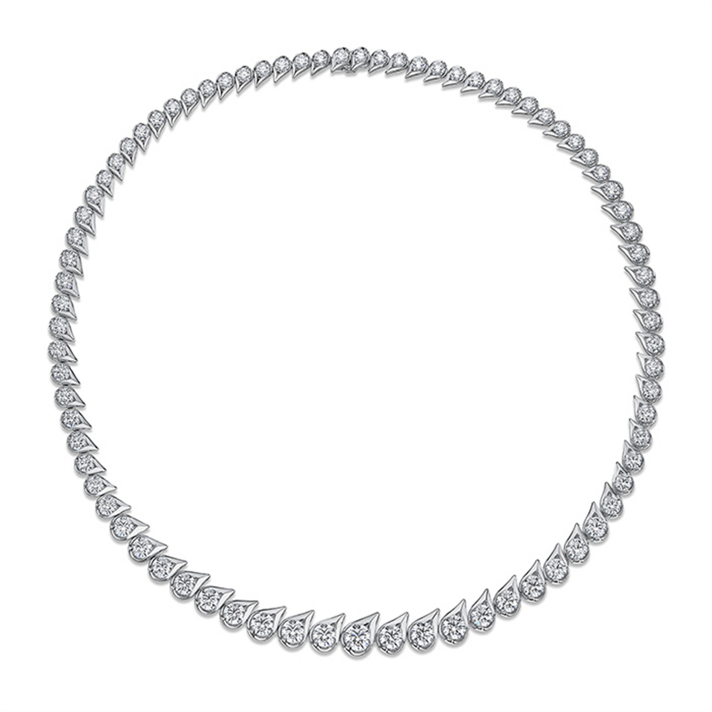 Hearts on Fire LU Droplet Diamond Graduated Necklace18"