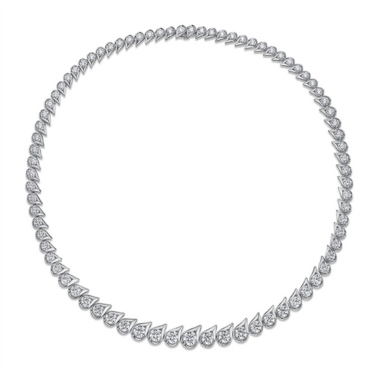 Hearts on Fire LU Droplet Diamond Graduated Necklace18"