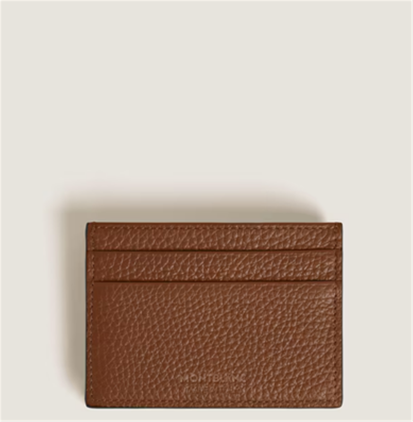 Montblanc 5cc Grain Fauve Leather Card Holder