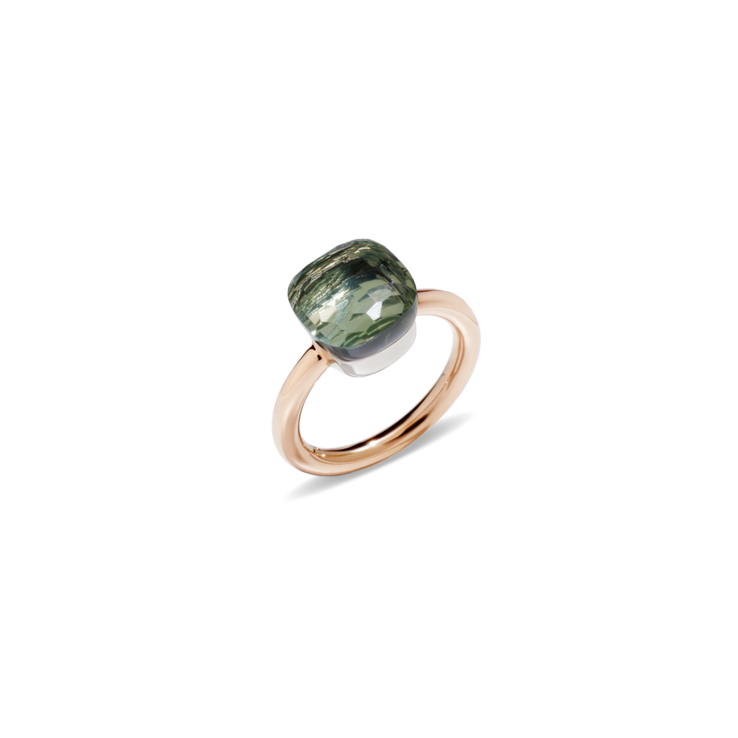 Pomellato Nudo Classic Prasiolite Ring in 18k Rose & White Gold