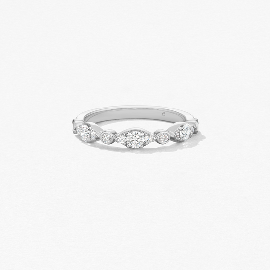 Hearts on Fire Bezel Regal Band in 18k White Gold