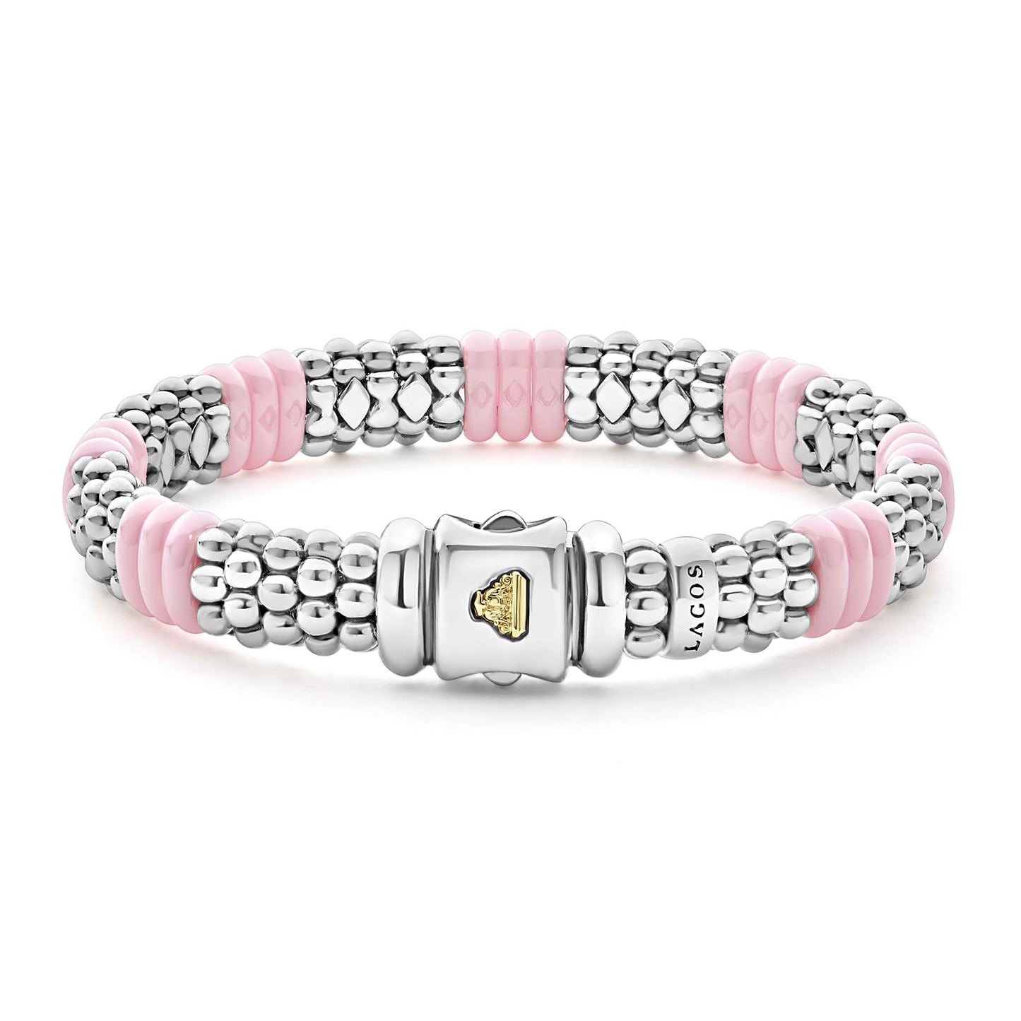 Lagos Pink Ceramic Caviar Beaded Bracelet