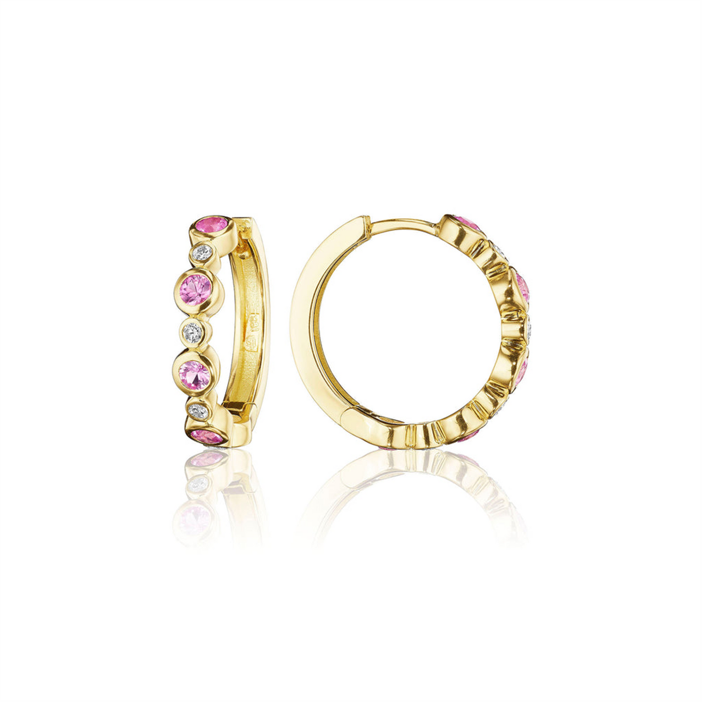 Penny Preville Pink Sapphire Aura Hoop Earrings