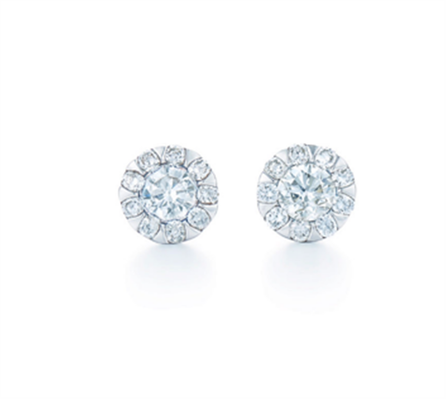 Kwiat 1/2ct Sunburst Diamond Stud Earrings in 18k White Gold