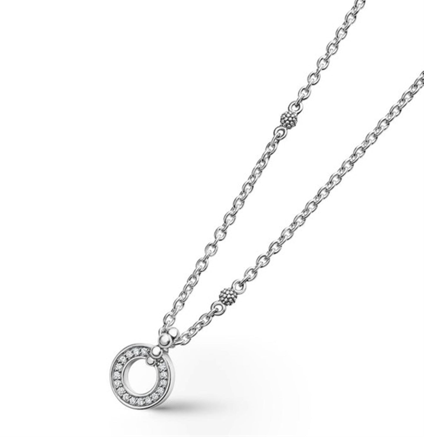 Lagos Diamond Circle Pendant Necklace
