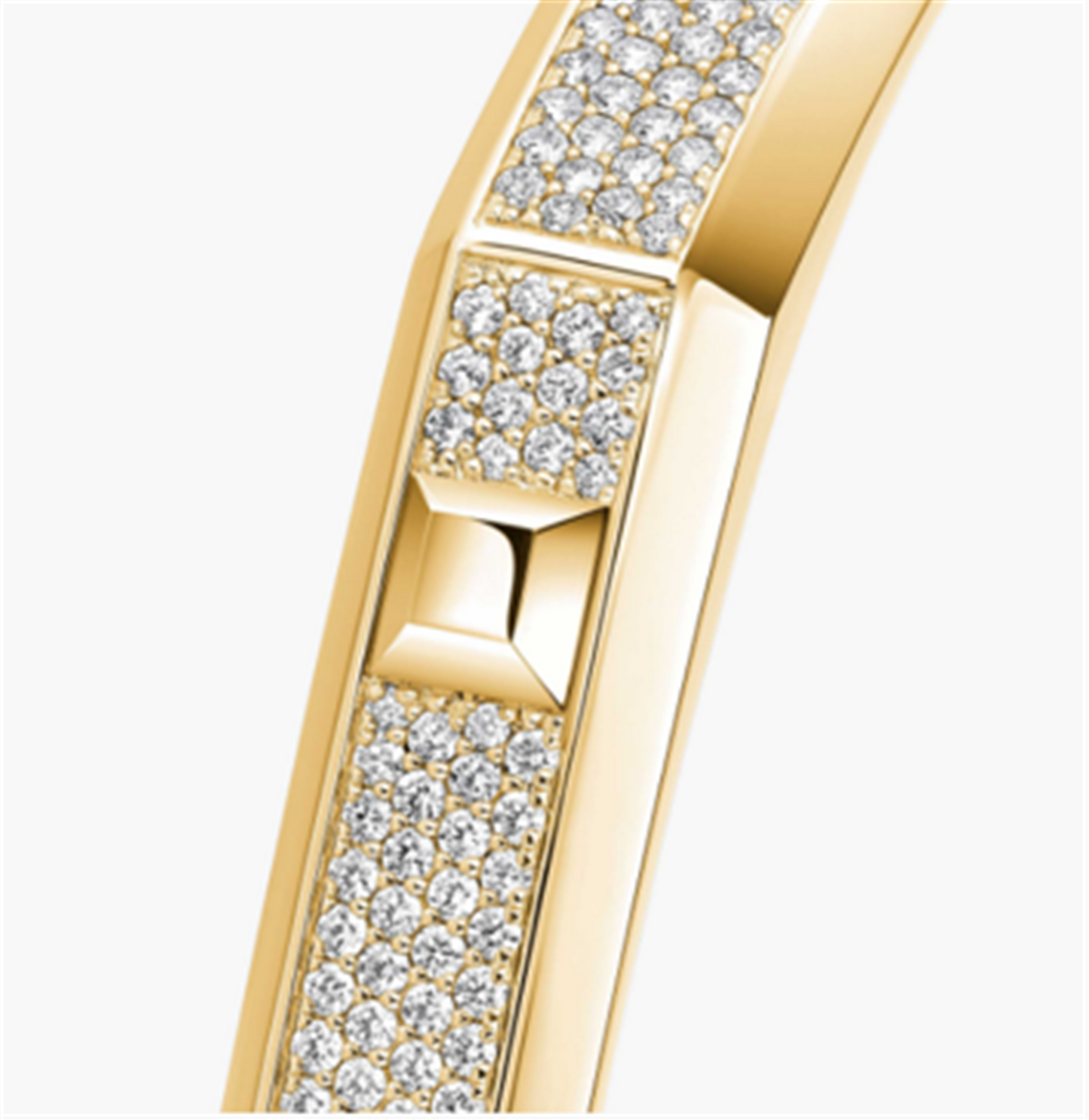 Messika Moderniste Pavé Diamond Bracelet, Medium in 18k Yellow Gold