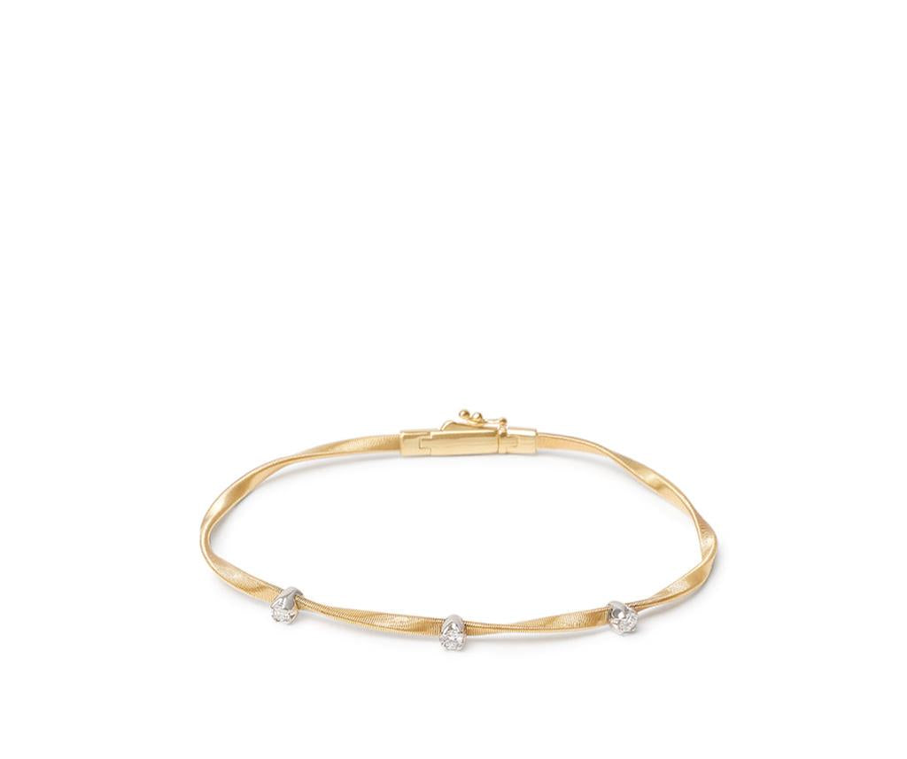 Load image into Gallery viewer, 18k Yellow Gold and Diamond Stackable Bangle
