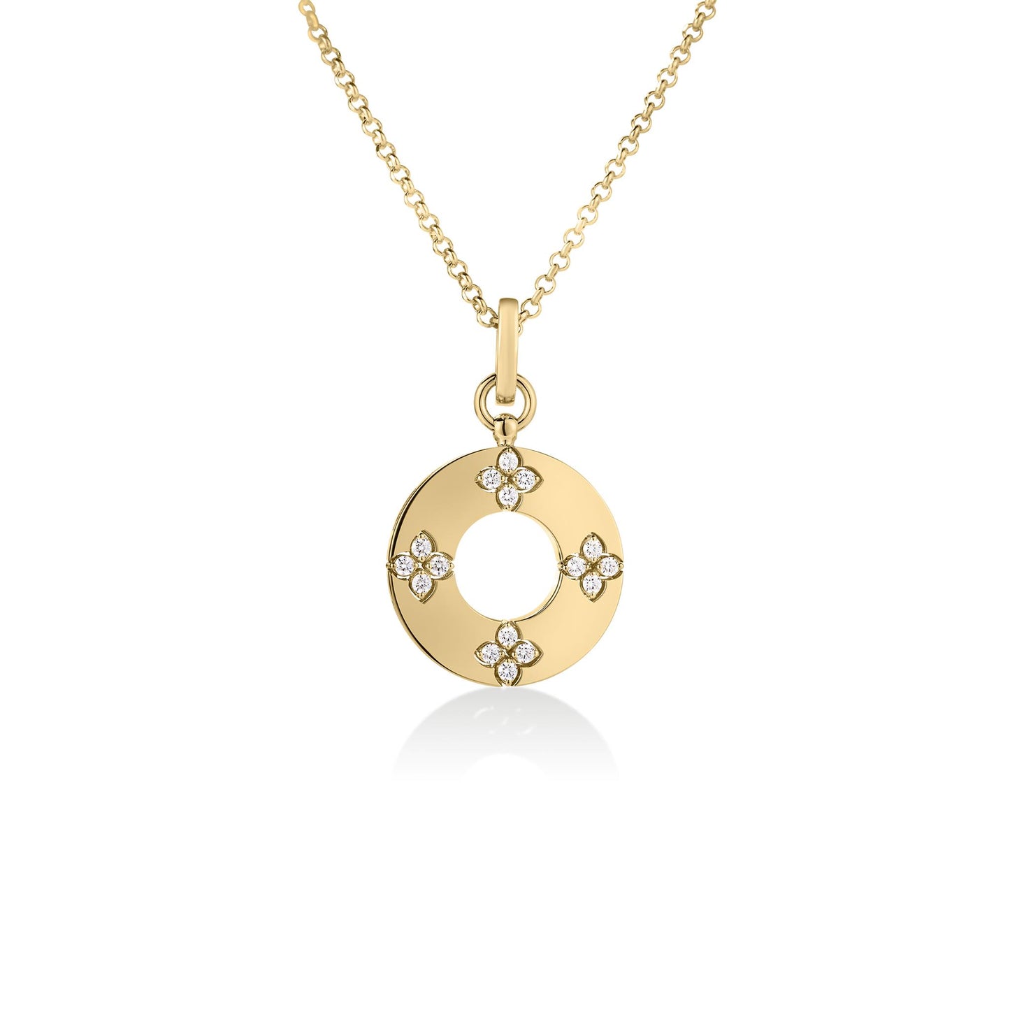Roberto Coin Diamond Love in Verona Necklace in 18k Gold