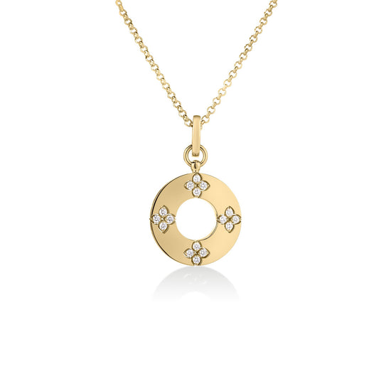 Roberto Coin Diamond Love in Verona Necklace in 18k Gold