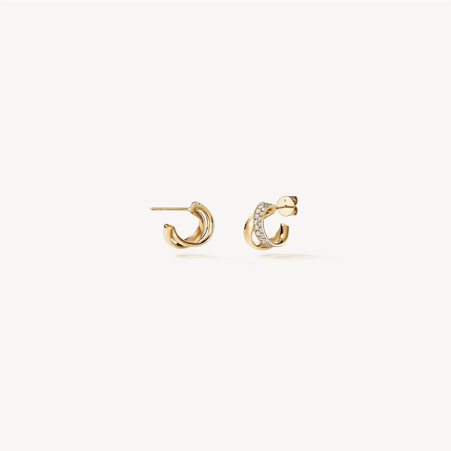Hearts on Fire Inside/Out Diamond Flip Earrings in 18k Yellow Gold