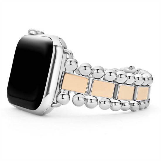 Lagos Rose Gold & Stainless Steel Watch Bracelet - 38 - 45mm