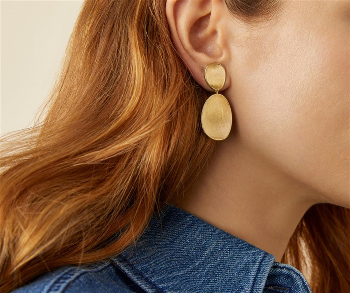 Marco Bicego Lunaria Gold Small Double Drop Earrings