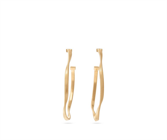 Marco Bicego Twisted Medium Hoops in 18k Gold