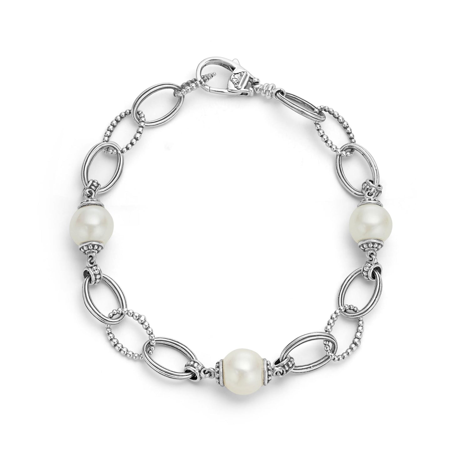Lagos Caviar Pearl Link Bracelet