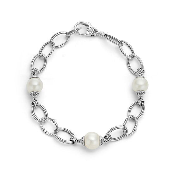 Lagos Caviar Pearl Link Bracelet