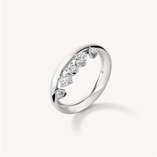 Heart on Fire Barre Floating Diamond Ring in 18k White Gold