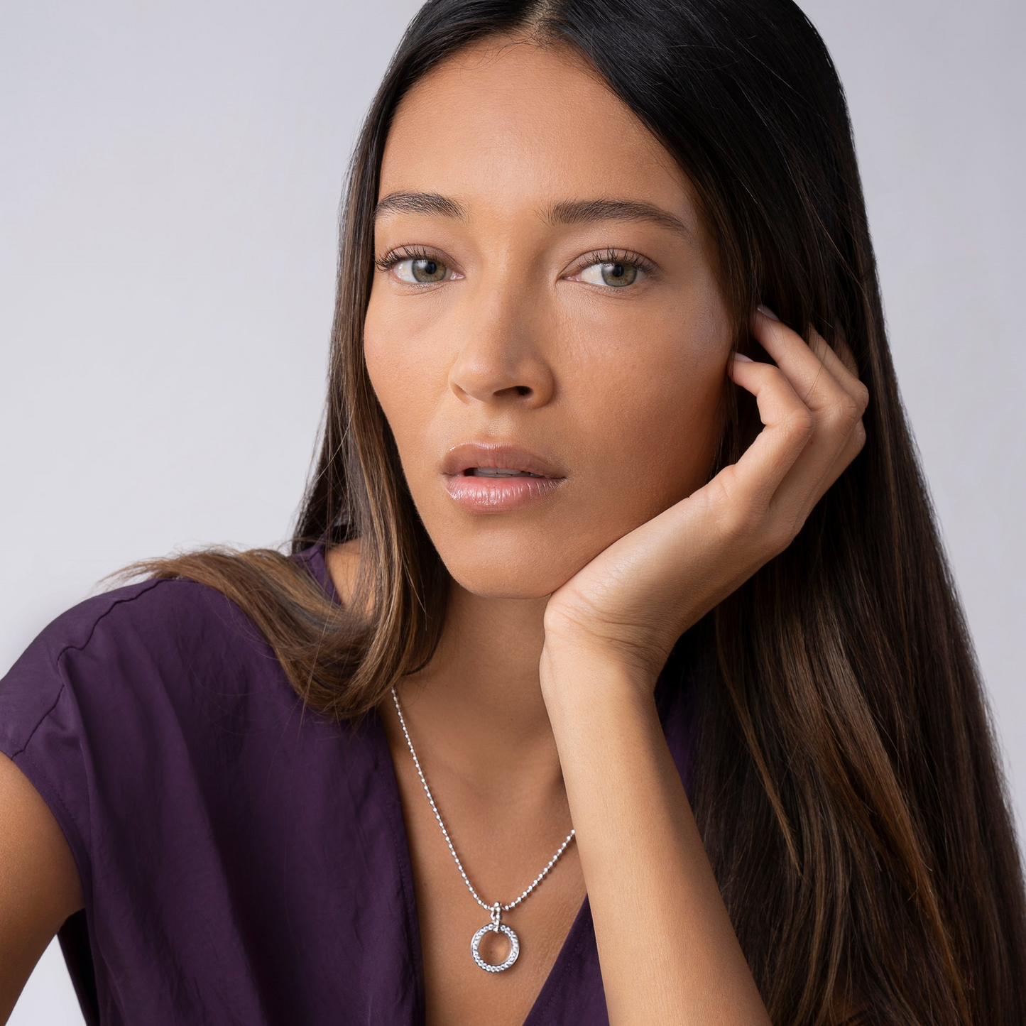 Lagos Circle Diamond Pendant Necklace