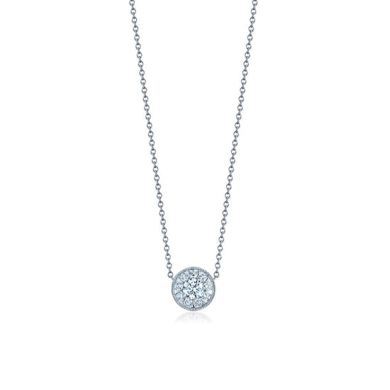 Load image into Gallery viewer, Kwiat Pendant with Diamonds and Milgrain
