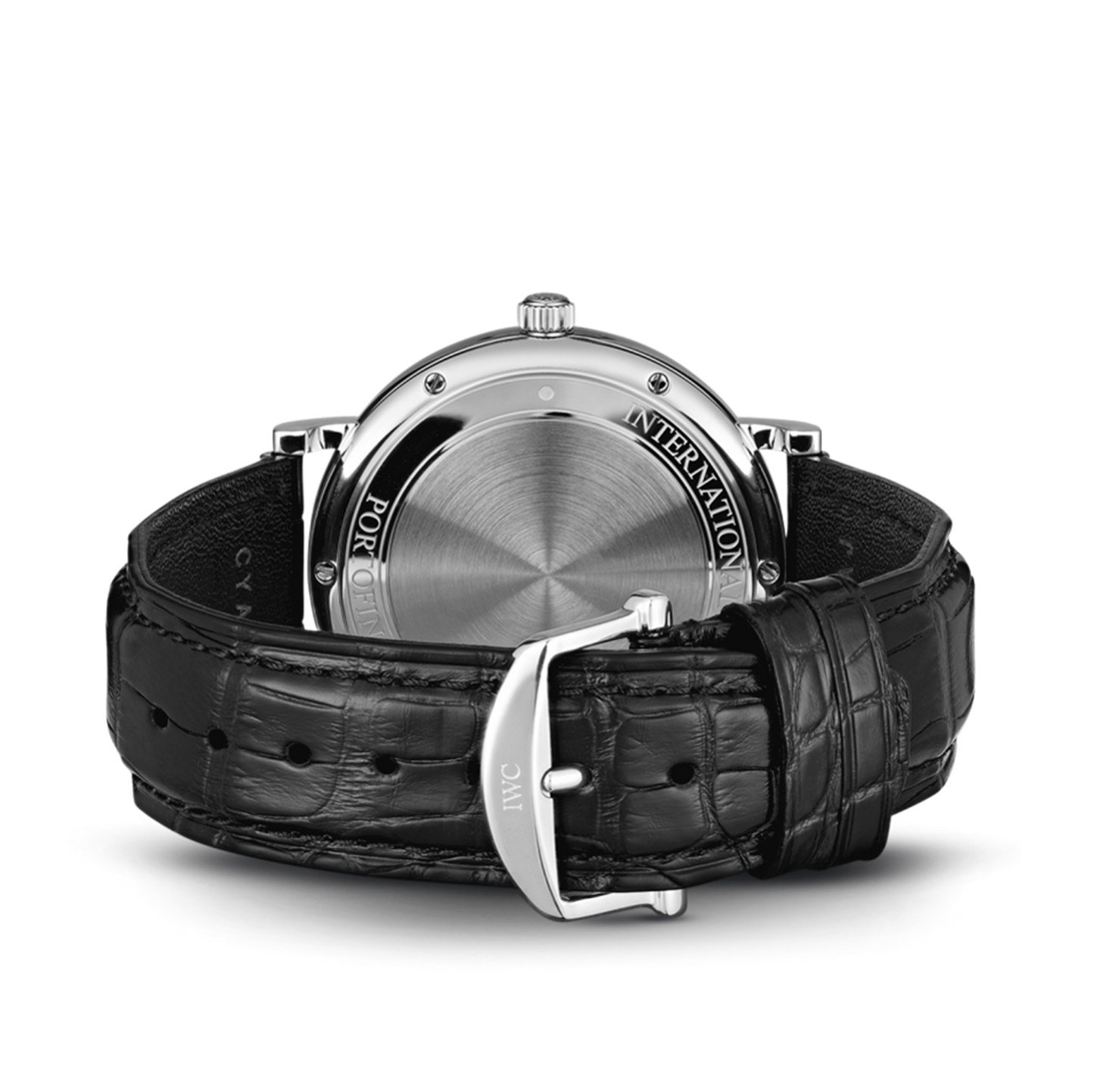 IWC Shaffhausen Portofino Automatic 40mm w/ Silver Dial & Black Alligator Strap