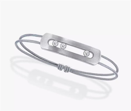 Messika Men's Move Titanium Cord Bracelet with 1/4ct Diamonds