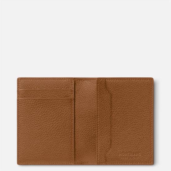 Montblanc Soft Grain 4cc Card Holder in Caramel