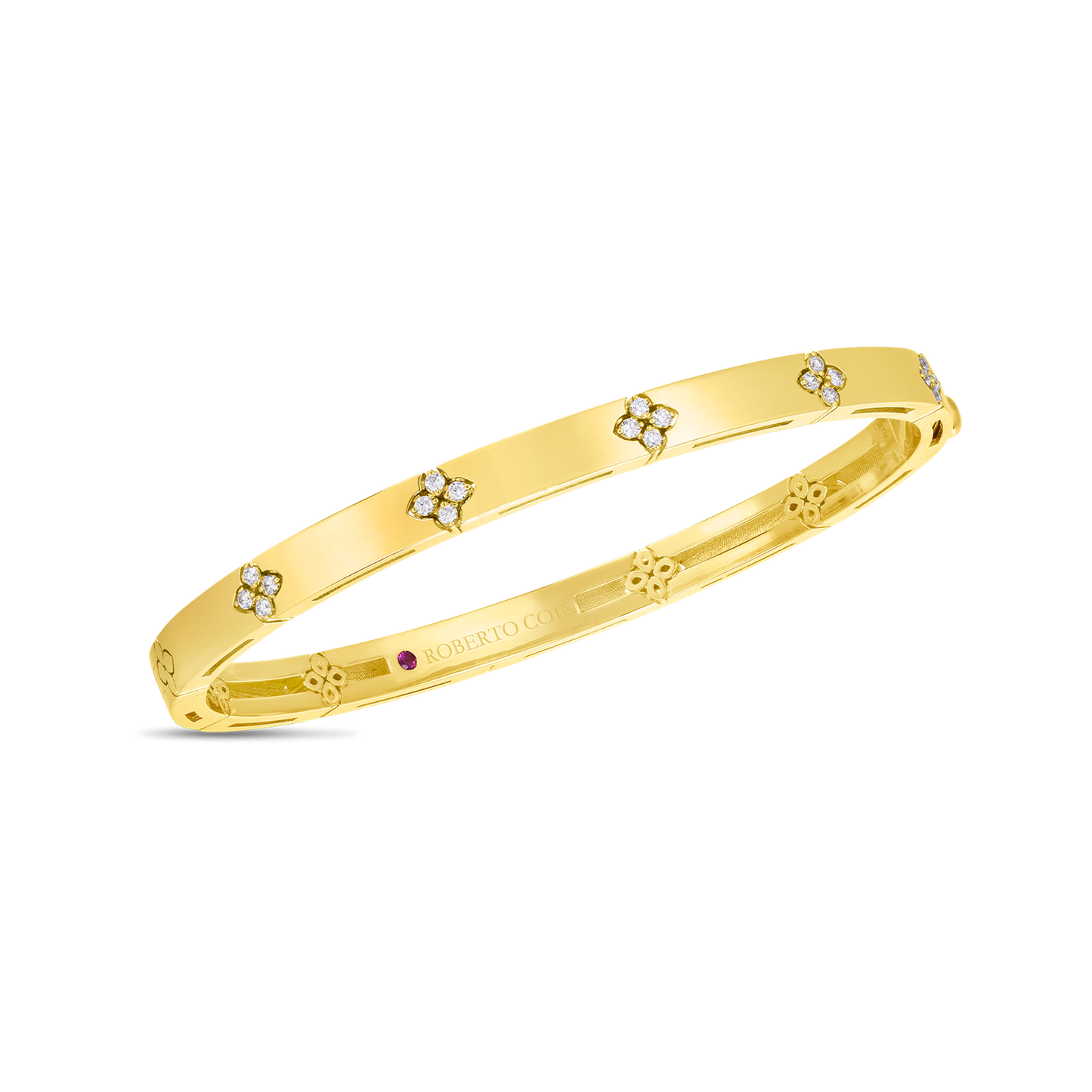 Roberto Coin Love in Verona Diamond Bangle in 18k Yellow Gold