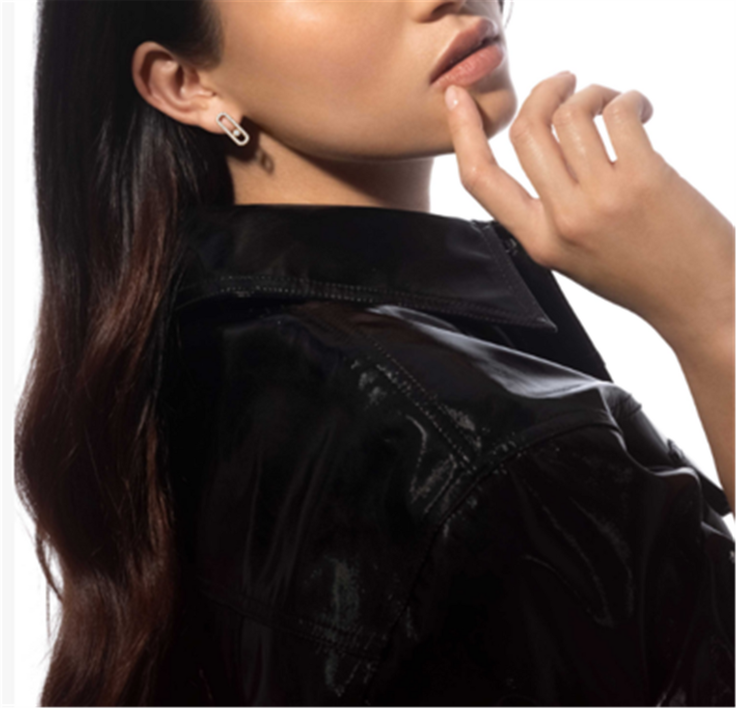 Messika Move Uno Pave-Set Diamond Earrings in 18k Yellow Gold