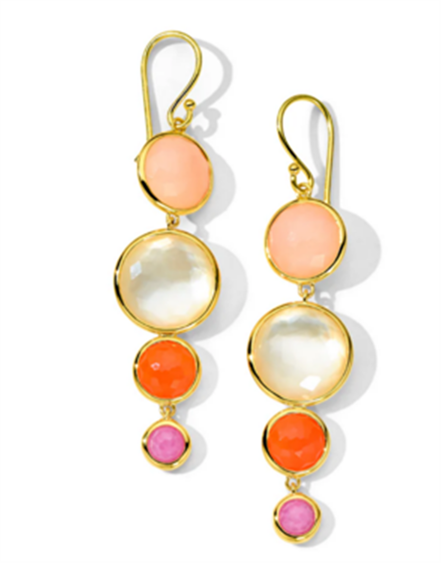 Ippolita Lollipop 4-Stone Center Drop Earrings in Fire Rose