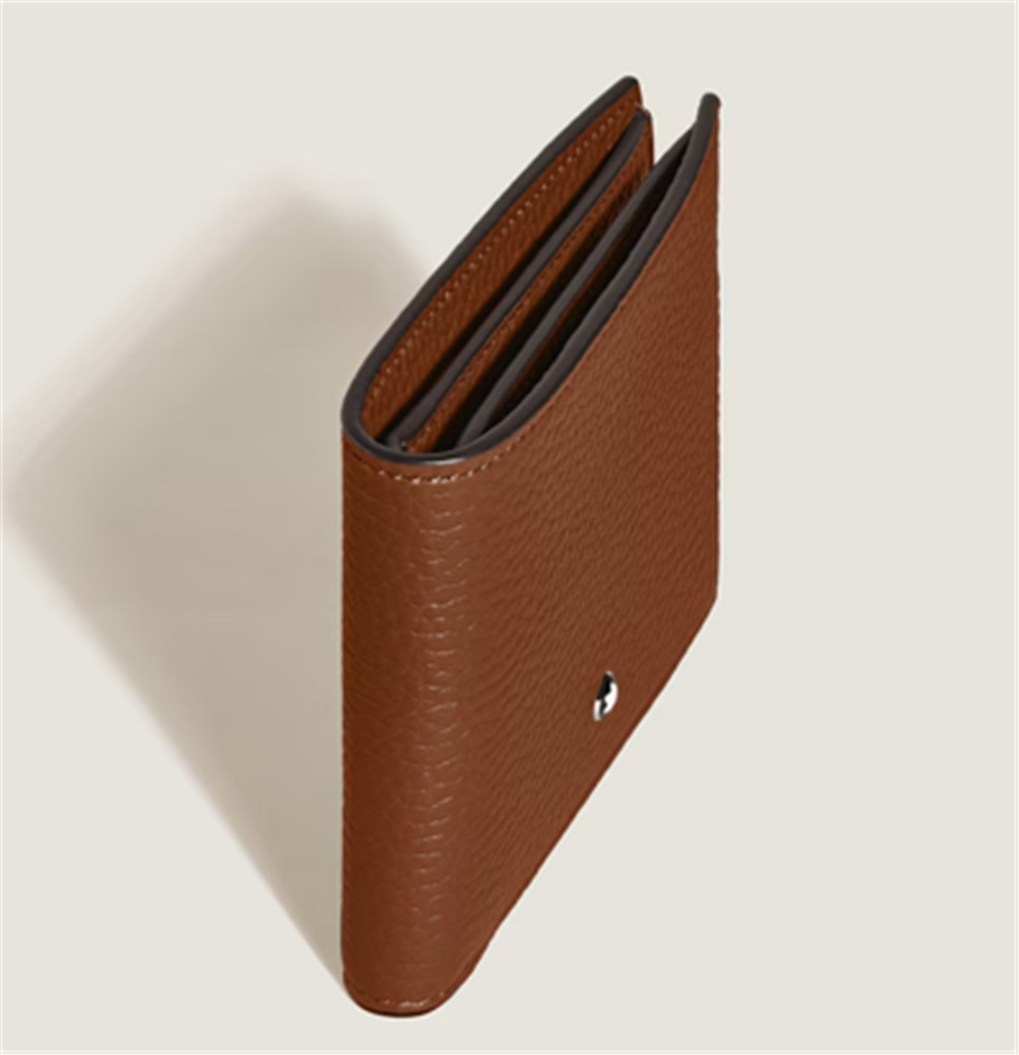 Montblanc 6cc Fauve Grain Leather Wallet