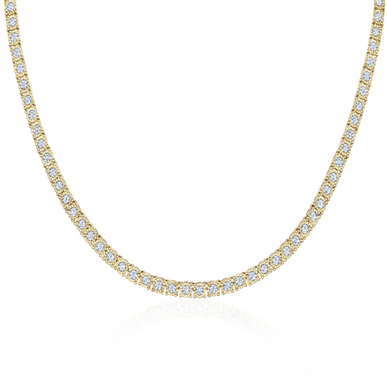 Kwiat Sunburst Line Necklace in 18k Yellow Gold & 3.9ct Diamonds