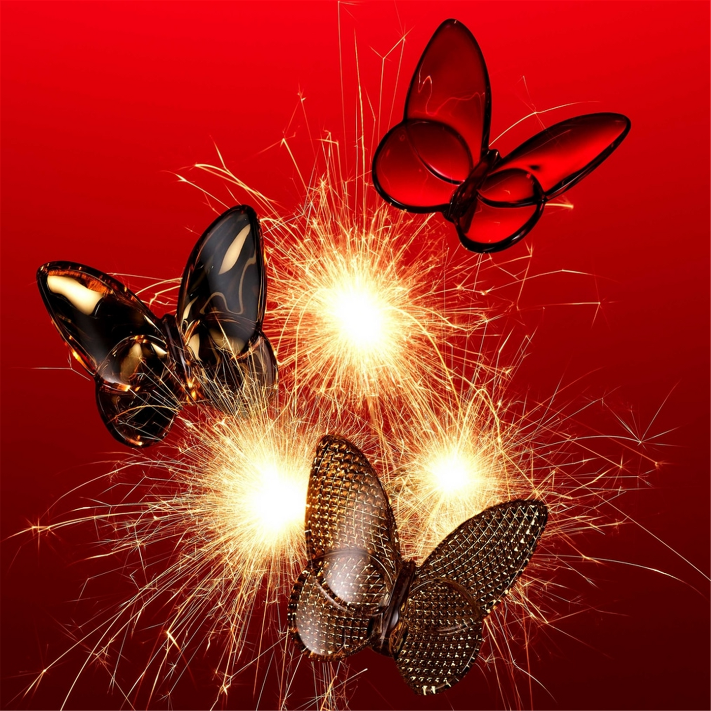 Baccarat Papillon Lucky Butterfly in Gold