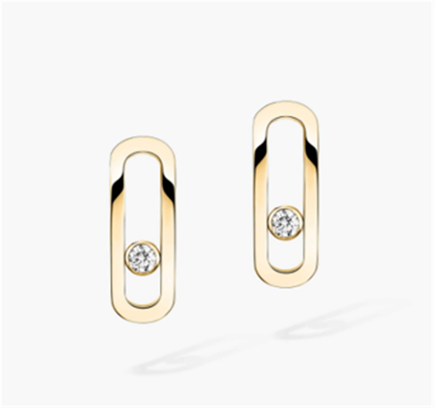 Messika Move Uno Diamond Earrings in 18k Yellow Gold
