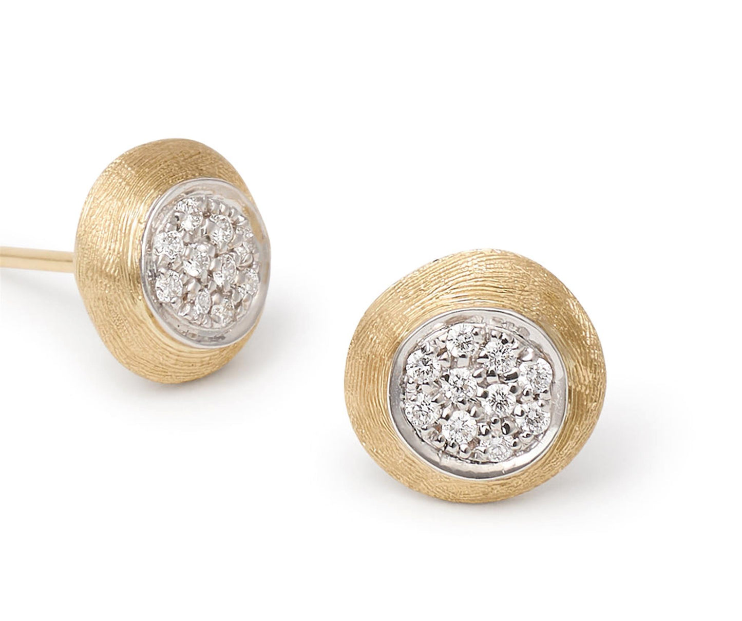 Marco Bicego Jaipur Engraved Round Diamond Earrings