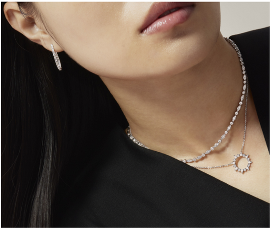 Hearts on Fire Aerial Eclipse Diamond Medium Pendant in 18k White Gold