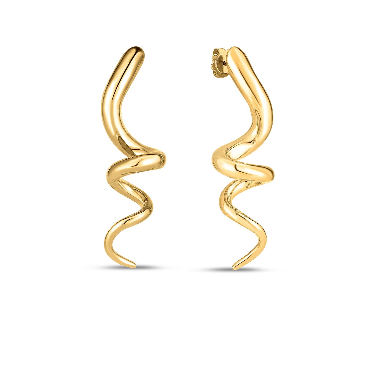 Roberto Coin Gold Large Spiral Earrings