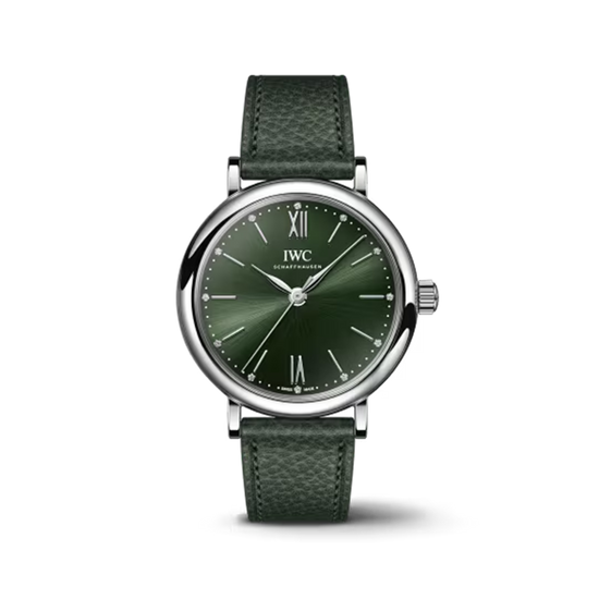 IWC Shaffhausen Portofino Automatic 34mm w/ Green Dial & Calf Strap