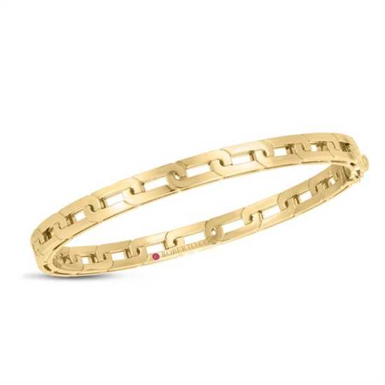 Roberto Coin Navarra Slim Bangle in 18k Gold