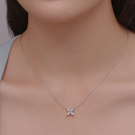 Kwiat X Pendant with Diamonds