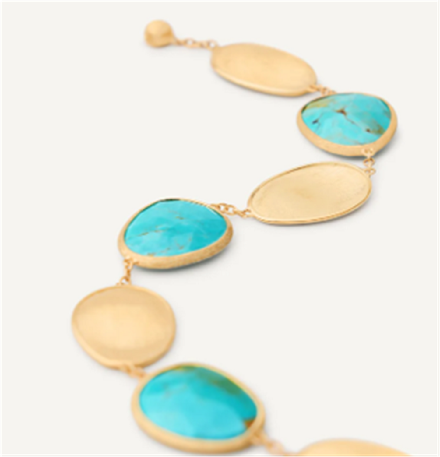 Marco Bicego Lunaria 18k Gold & Turquoise Bracelet