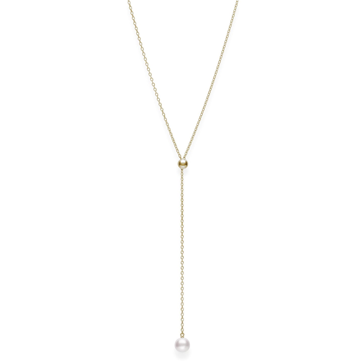 Mikimoto Gold Akoya Pearl Slide Lariat