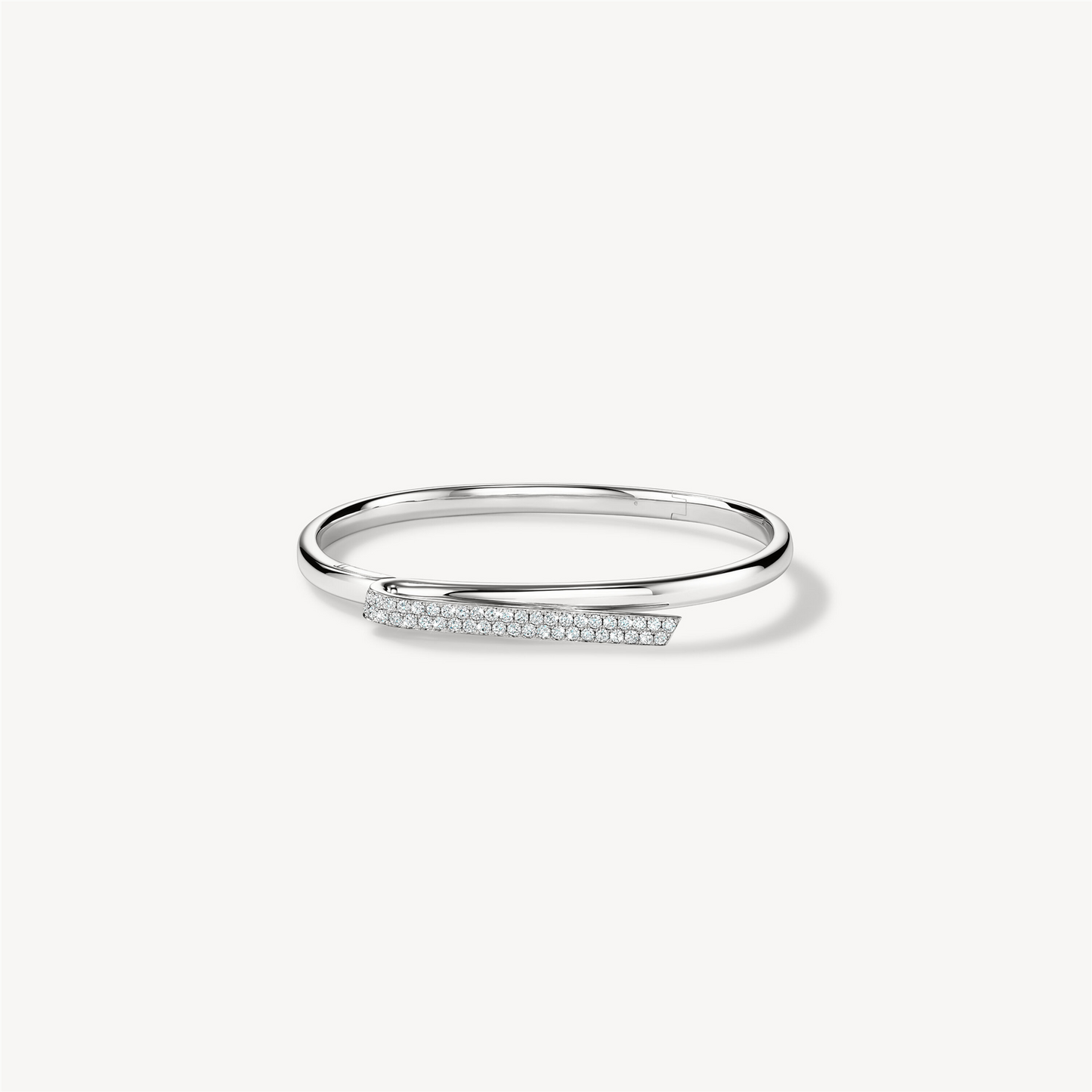 Hearts on Fire Inside/Out Diamond Flip Bangle Bracelet in 18k White Gold